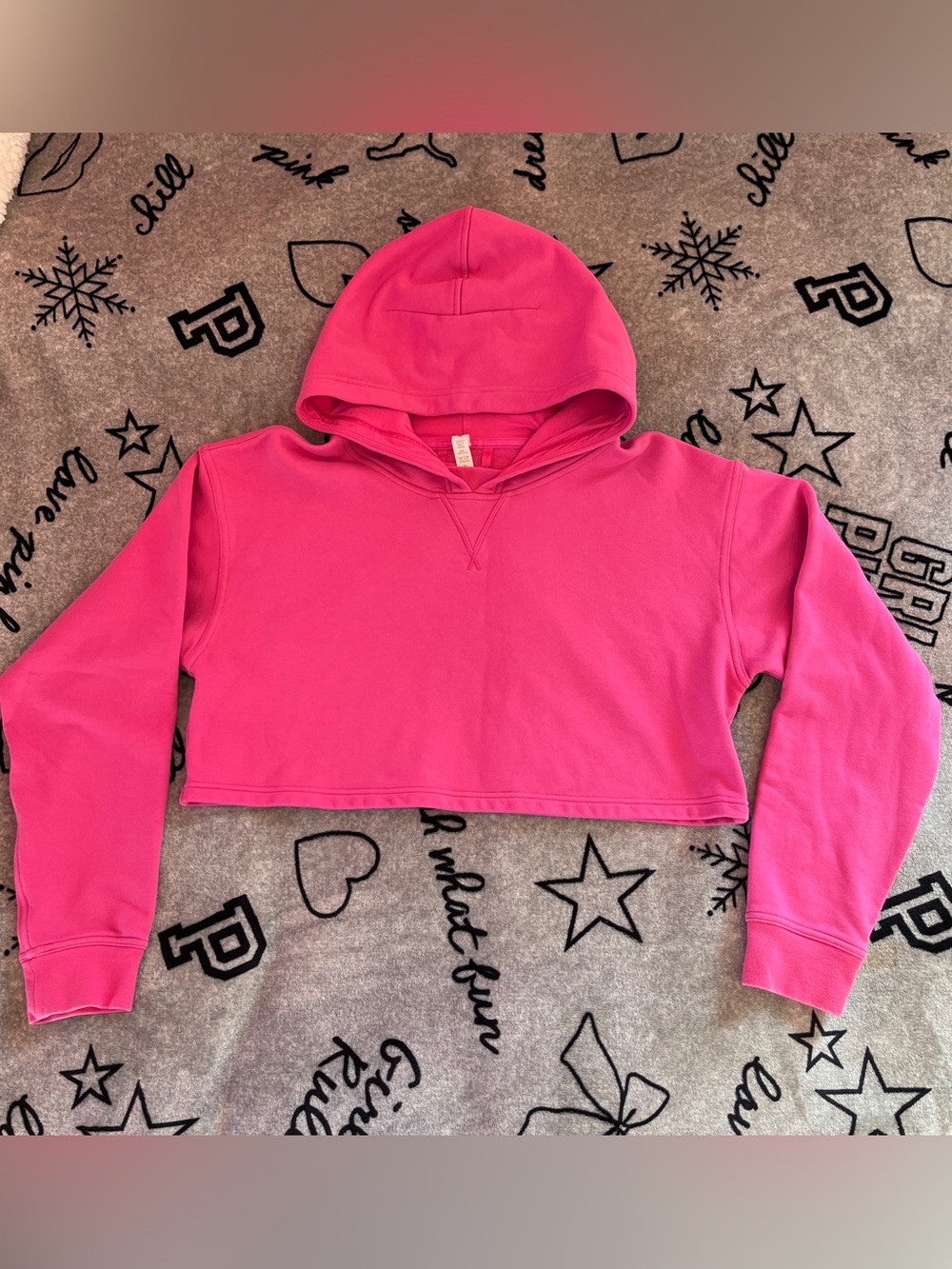 Lululemon hot pink cropped hoodie Size 10